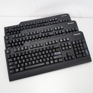 Lenovo KB1021 Keyboard Lot of 3 Black Wired USB 54Y9400